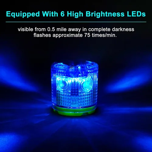 Miniatura 5 de Aolyty Luz de Advertencia Estroboscópica Solar, Base Magnética Fuerte, Intermitente, Superbrillante, 360 Grados, Activación Automática, Impermeable