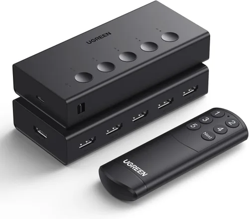 Miniatura 9 de UGREEN Interruptor HDMI 5 en 1 de Salida 4K@60Hz, Divisor HDMI con Caja de Selección de Interruptor de 5 Puertos Soporta 3D CEC HDR HDCP2.2 Negro