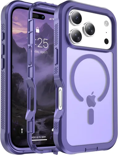 Miniatura 97 de jaroco - Funda magnética compatible con MagSafe para iPhone 11 de 6.1 pulgadas; protección de grado militar contra caídas, de doble capa