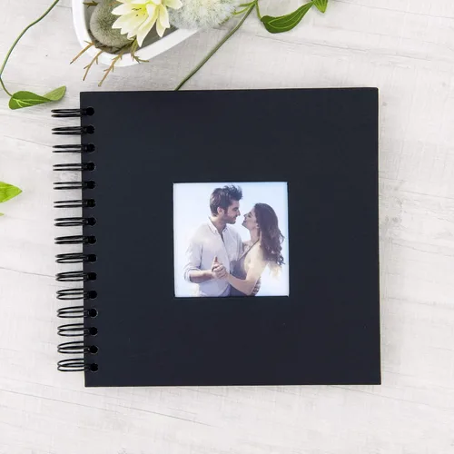 Miniatura 2 de Álbum de fotos pequeño DIY para manualidades de 8 x 8 pulgadas con foto de portada, 80 páginas, tapa dura, papel para manualidades, álbum de fotos