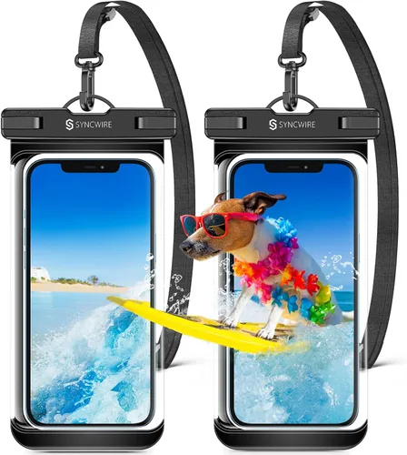 Miniatura 10 de Syncwire Funda impermeable para teléfono [paquete de 2] – Funda universal IPX8 impermeable para teléfono con cordón compatible con iPhone 13/12/11