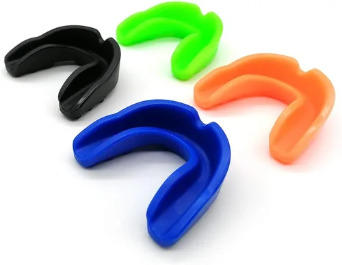 Miniatura 7 de Juego de 4 protectores bucales deportivos moldeables para adultos y niños, protectores de dientes para fútbol, baloncesto, boxeo, lucha libre