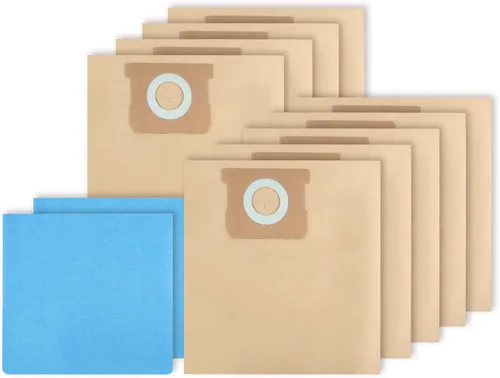 KEEPOW Paquete de 11 (9+2) 19-3100 bolsas para aspiradora Stanley de 5 a 6 galones para aspiradoras húmedas/secas, bolsas de filtro desechables para