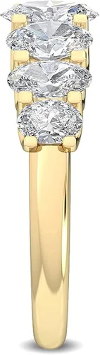 Miniatura 5 de CUSTOMIZE JEWELS 1.57 Ctw Oval Shape White Lab Grown Diamond In 14K White Yellow Rose Gold Side Stone Engagement Ring,F-GVS1-VS2