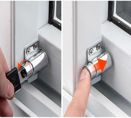 Miniatura 6 de Cerraduras de ventana para ventanas de arriba y abajo con llave, cerraduras de seguridad de aleación de aluminio para el hogar y la oficina