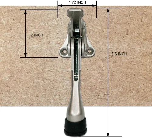 Miniatura 7 de Tope de puerta de un solo toque, sujeta-puertas, topes de puerta resistentes, para la parte inferior de la puerta, con puntas de goma de altura