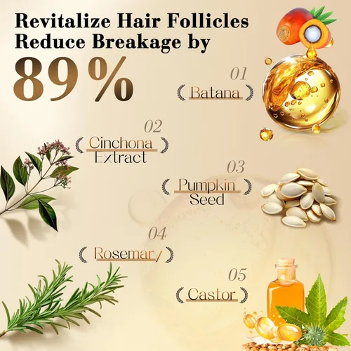 Miniatura 2 de Aceite de batana para el crecimiento del cabello y aceite de Cinchona incluye aplicador de cuero cabelludo, reparación del cuero cabelludo y cabello