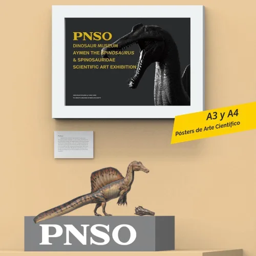 Miniatura 5 de Serie de museos de dinosaurios PNSO (AYMEN El Spinosaurus, modelo de arte científico de escala 1:35)