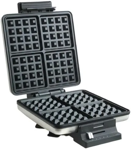 Miniatura 2 de Cuisinart WMB4A - Máquina de gofres belga de 4 rebanadas, acero inoxidable cepillado