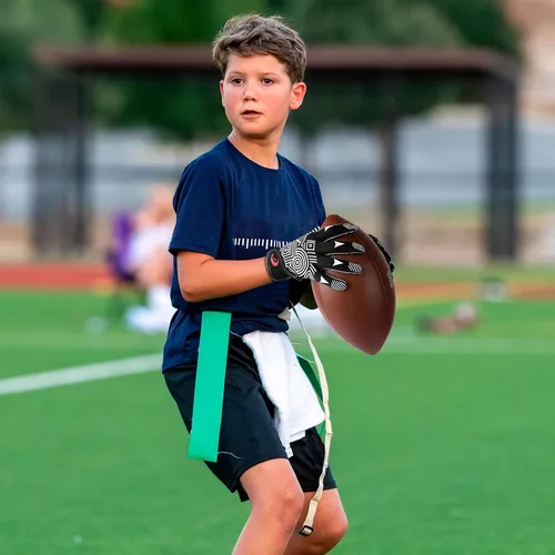 Miniatura 5 de Guantes de fútbol juvenil para niños, guantes receptores de agarre de silicona con capacidad de súper palo para la mejor experiencia de juego