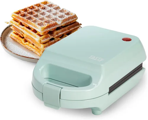 Tasty Mini - Gofrera antiadherente, perfecta para gofres individuales, hash browns, brownies y más, resultados rápidos, fácil de limpiar, 600W,