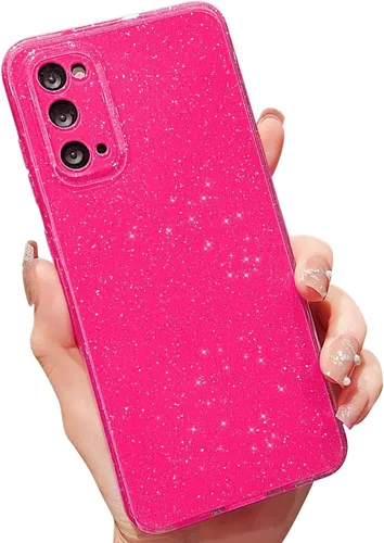 Miniatura 25 de MINSCOSE Compatible con Samsung Galaxy S22 Plus Case, Bonito Color Neón Brillante, con Purpurina Brillante Delgada Resistente a Golpes de Silicona