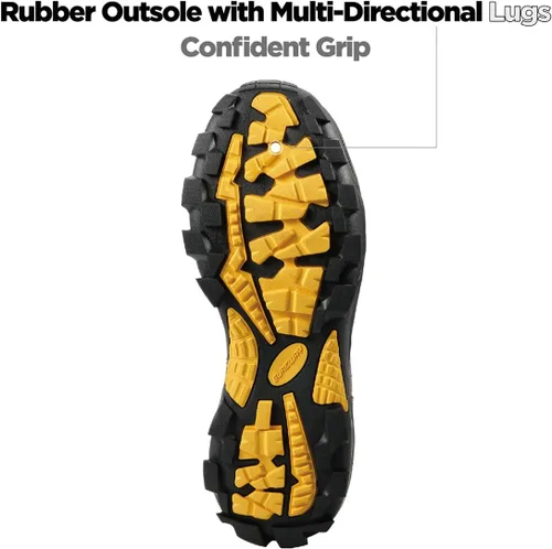 Miniatura 7 de SUREWAY Botas de trabajo impermeables de acero y punta suave de 6 pulgadas para hombre, botas de seguridad de cuero antideslizantes