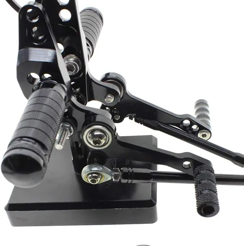 Miniatura 4 de Krace Estriberas para motocicleta, reposapiés, pedales de cambio de freno, tablas ajustables para Ducati STREETFIGHTER 848 1100, color negro