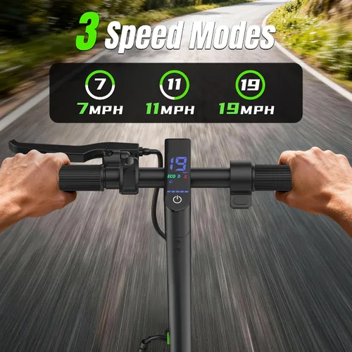 Miniatura 8 de Electric Scooter,350/500W Powerful Motor,15-28 Miles Long Range,Dual Braking System,19/22 Mph Speed,8.5/10" Foldable E Scooter with Solid Tires