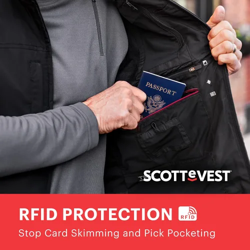 Miniatura 4 de Chaleco RFID de viaje, para hombre, con 26 bolsillos, de SCOTTeVEST