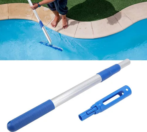 Miniatura 8 de TOPINCN Poste telescópico para piscina, poste telescópico de aluminio profesional de 3 secciones, mango de red desmontable para redes de espumadera