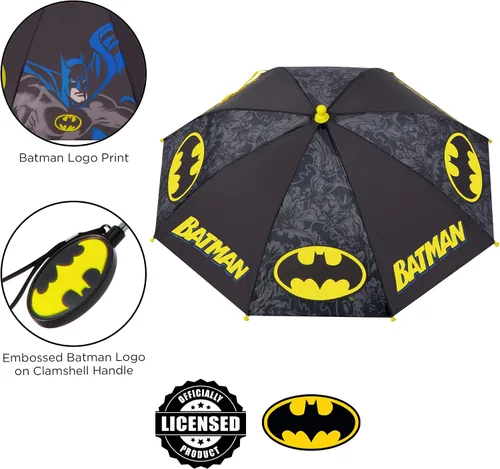 Miniatura 3 de DC Comics - Paraguas para niños, ropa de lluvia para niños de 3 a 6 años