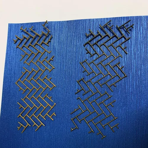 Miniatura 4 de 2 piezas de troqueles de rejilla irregulares de metal, troqueles de ladrillo de pared, plantillas de molde para manualidades, plantillas de moldes