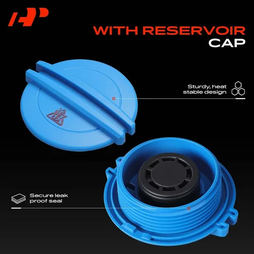 Miniatura 5 de A-Premium Tanque de depósito de recuperación de desbordamiento de refrigerante del motor [con tapa, sensor y escudo térmico] Compatible con Audi Q5
