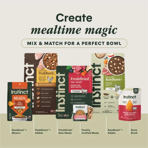 Miniatura 9 de Instinct Raw Boost Mixers Multivitamínico para Perros Adultos Aderezo de Comida Liofilizada, Bolsa de 5.5 oz
