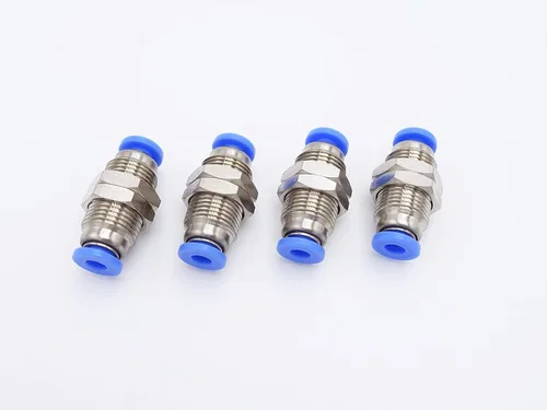Miniatura 8 de Empuje para conectar, tubo de 1/4 "OD, conector bidireccional de unión de mamparo de aire neumático de agua (paquete de 4)