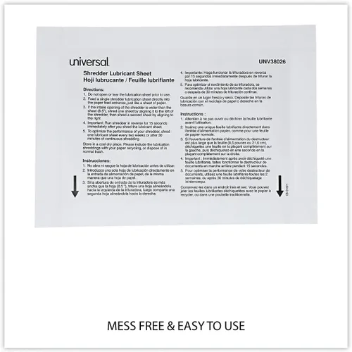Miniatura 5 de Universal 38026 Hojas lubricantes trituradoras, 5.5 pulgadas x 2.8 pulgadas, paquete de 24, color blanco