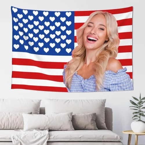 Miniatura 17 de Tapiz personalizado para cargar imágenes para colgar en la pared, telón de fondo personalizado con foto y texto, carteles personalizados