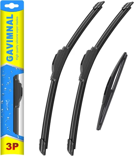 Miniatura 27 de Gavimnal® 15"+15"+13" escobillas limpiaparabrisas de silicona de repuesto para Jeep Wrangler JK 2008-2018 Jeep Wrangler 2007-2017, escobillas