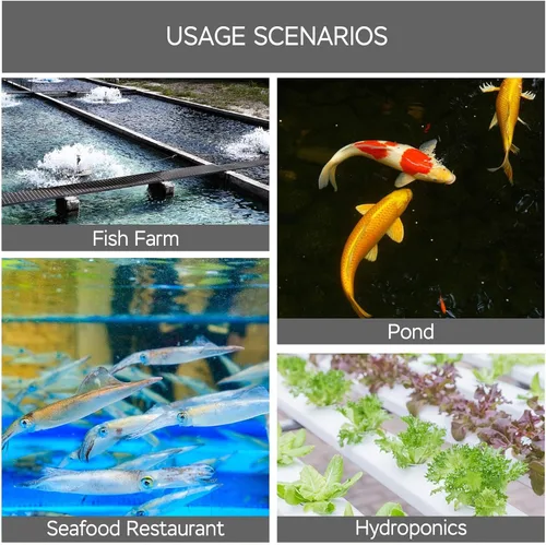 Miniatura 7 de Bomba de Aire para Acuario AquaMiracle con Carcasa de Aluminio, Bomba de Burbujas para Tanque de Peces de 600/1000/1200/1750GPH Aireador de Estanque