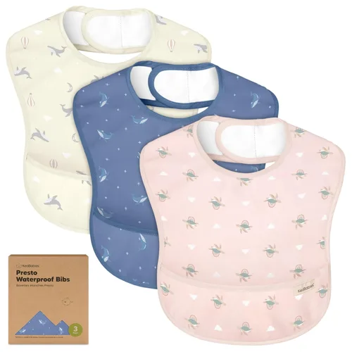 Miniatura 21 de KeaBabies Paquete de 3 baberos impermeables para comer, baberos ligeros para alimentación de niños pequeños con gran atrapador de alimentos, a