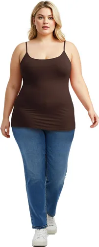 Miniatura 125 de Emmalise Camisola larga casual básica para mujer, con tirantes ajustables, top en capas