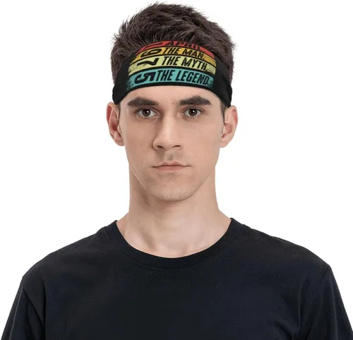 April The Man The Myth The Legend 1975 Headband for Men Women Sports Sweatband for Fitness Exercise Moisture Wicking Running Yoga Hairbands