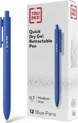 Miniatura 13 de TRU RED Bolígrafos de gel retráctiles, punta media de 0.028 in, tinta negra, paquete de 5 bolígrafos de secado rápido para notas sin manchas