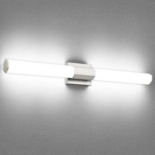 Miniatura 11 de SOLFART Lámpara de baño negra mate, barra de luz de tocador de 32 pulgadas, luces LED para espejo, luces LED para espejo, luz negra de tocador