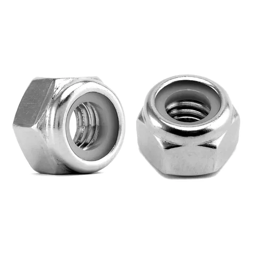 Miniatura 9 de Tuercas hexagonales de bloqueo con inserción de nailon 1/4-20, 100 piezas, tuercas hexagonales de bloqueo de acero inoxidable 304, accionamiento