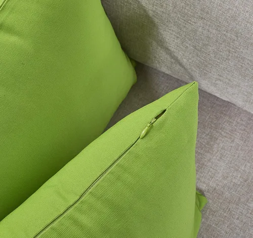 Miniatura 5 de TangDepot - Funda de almohada decorativa de algodón sólido, 12 x 12 pulgadas, verde manzana