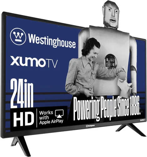 Westinghouse Smart TV de 24 pulgadas, TV Xumo HD con control remoto por voz, televisor de pantalla plana con Dolby Atmos, Bluetooth, Apple AirPlay,