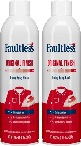 Faultless - Aerosol de almidón para lavandería, potenciador de planchado original de Faultless para un deslizamiento suave de la plancha en la ropa