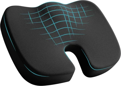 Skechers Cojín de Espuma Viscoelástica para Asiento, Cojín para Silla de Oficina para Alivio del Dolor de Coxis, Almohada para Glúteos para Silla de