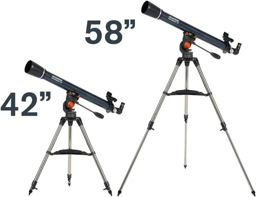 Miniatura 9 de Celestron – Telescopio AstroMaster 70AZ – Telescopio refractor – Óptica de vidrio totalmente recubierta – Trípode de altura ajustable – Paquete
