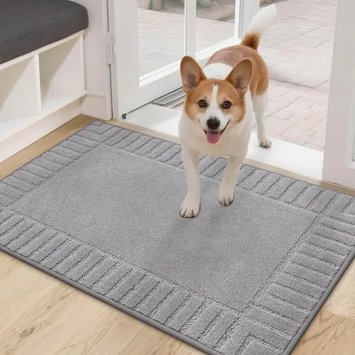 Miniatura 28 de BEQHAUSE Alfombra Antideslizante para Puerta Principal Alfombra Lavable de Bajo Perfil para Entrada Alfombras para Puerta Principal Trampa para Negro