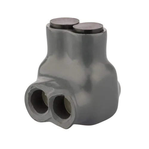Miniatura 14 de Polaris - Conector aislado gris para conductor de cobre flexible de filamento fino, rango de cables 1-10 AWG y 2-10 AWG, 2 puertos, hexagonal
