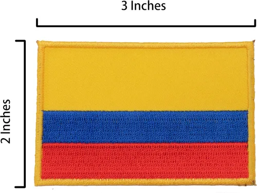 Miniatura 2 de A-ONE - Parche de respaldo sellado con calor de la bandera de Colombia + botones de metal Insignias de Pin de la bandera de Colombia, decoración