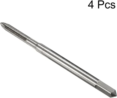 Miniatura 3 de uxcell 4 unids roscas métricas M2 x 0.4 H2 de acero de alta velocidad flautas rectas máquina roscado roscado herramientas de reparación