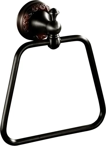 Miniatura 18 de Barra doble para toallas de bronce aceitado frotado de latón, ajustable de 15.5 a 27.5 pulgadas, soporte de barra para toallas de baño para portador