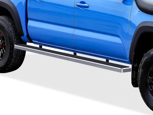 Miniatura 13 de APS Estribos de 5 pulgadas, color negro, compatibles con Toyota Tacoma 2005-2023 de doble cabina de tripulación de acero inoxidable