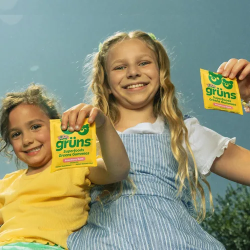 Miniatura 9 de Gruns Multivitamínico para niños, gomitas Super Greens, más de 20 vitaminas y minerales, espirulina, clorella, alfalfa, fibra prebiótica