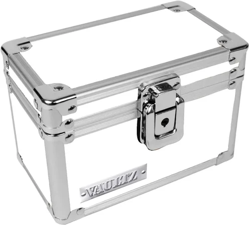 Miniatura 8 de Vaultz VZ01169 Archivador con candado para tarjetas de índice con tapa abatible - Capacidad para 350 tarjetas de 7,6 x 12,7 cm, color negro