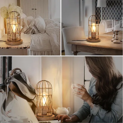 Miniatura 7 de Lámpara de mesa con control táctil para espacios pequeños, mesita de noche regulable de 3 vías y lámpara de noche para dormitorio y sala de estar